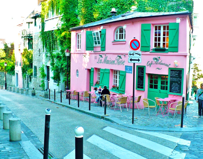 Pink cafe paris
