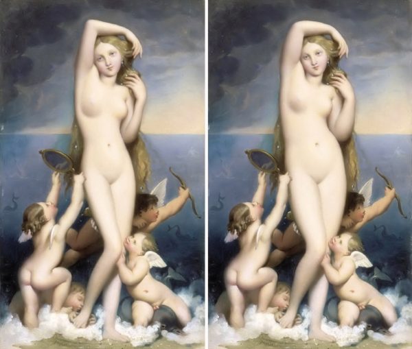 Venus gets Photoshopped: BEFORE & AFTER