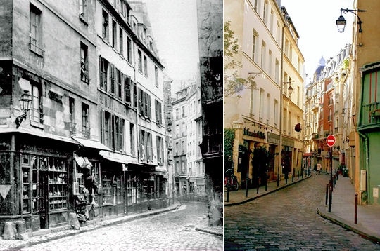 نمایی از خیابانی در پاریس در اوایل قرن 20 و ابتدای قرن 21 میلادی