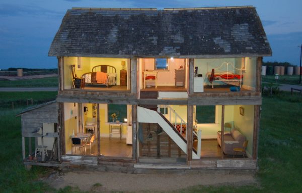 Derelict Farmhouse transformed into a life-size Dollhouse