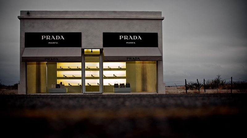 A Fashion Book Collection & Prada Marfa, A “Shop” in the Middle of the  Desert – Between Naps on the Porch