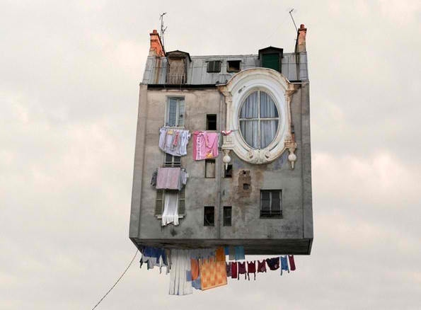 Flying Parisian Houses