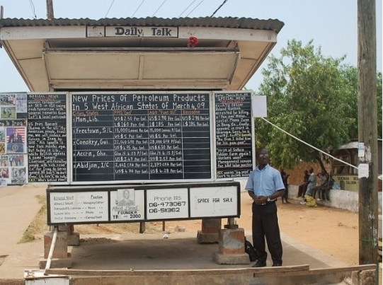 Blogging on a Chalkboard in Africa