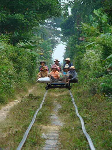All aboard the Bamboo Train: A Cambodian Commute