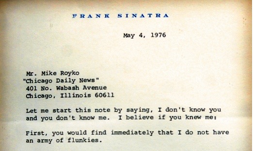 Frank Sinatra is Not Amused: Letters from the King of Swing