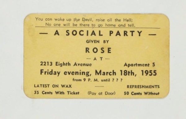 You Are Invited to a Harlem Rent Party Circa 1944