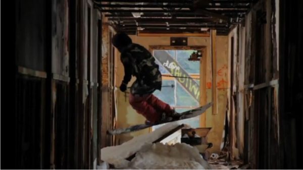 Skiing down Five Floors of an Abandoned Building