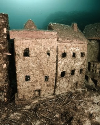 Abandoned 1960s French Riviera Film set: A Miniature Underwater City Before & After