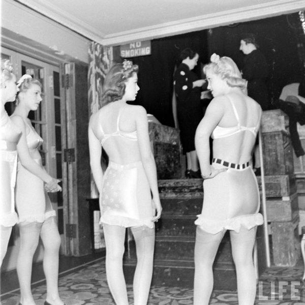Backstage at the Underwear Show, 1940s