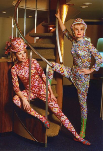 The 1960s Pucci Air Hostess Uniforms, Ideal for Mile High “Stripping”