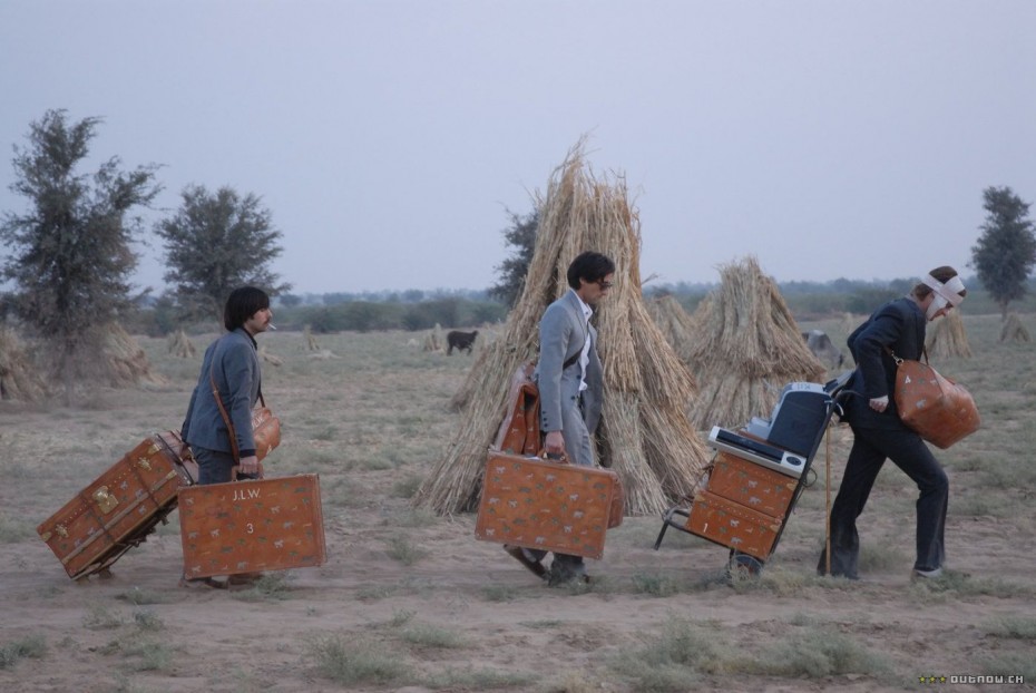 Two of the Darjeeling Limited luggage at the 'LV Dream' exhibition