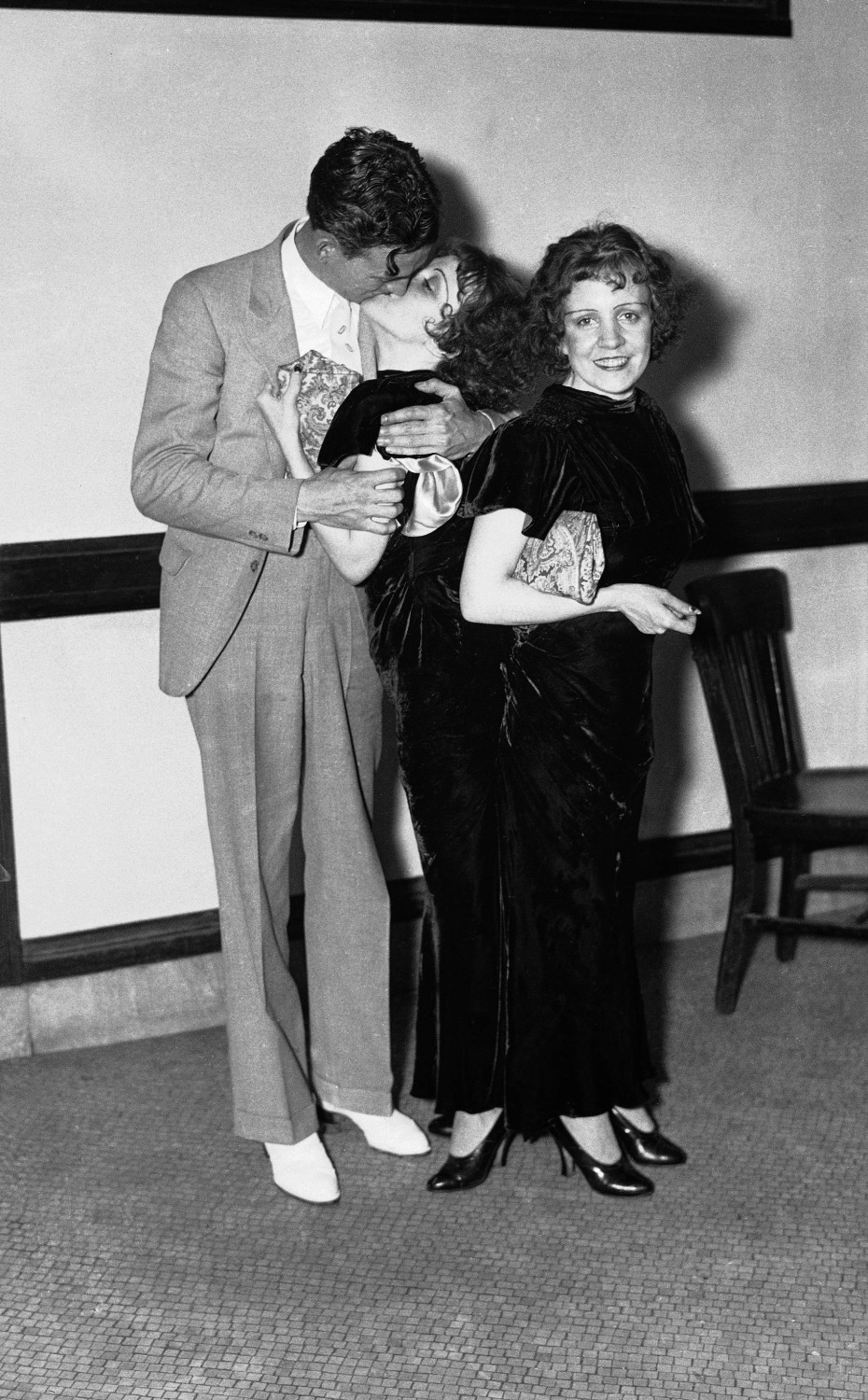 With Maurice Lambert (Violet's fiancee)