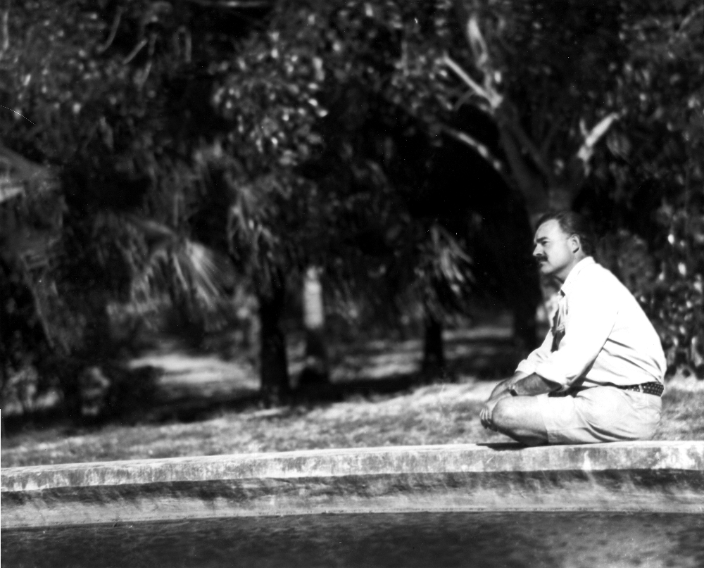 EH 1025N Ernest Hemingway at Finca Vigia, Cuba. Please credit "Ernest Hemingway Collection/John F. Kennedy Presidential Library and Museum, Boston"