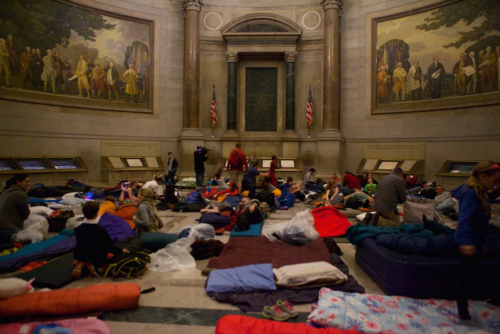 National Archives Rotunda Sleepover