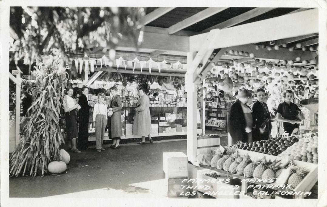 Farmers Market Third and Fairfax Los Angeles California RPPC