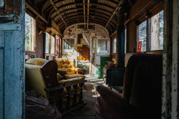 Camping in a 1920s Tram Lost in the Forest