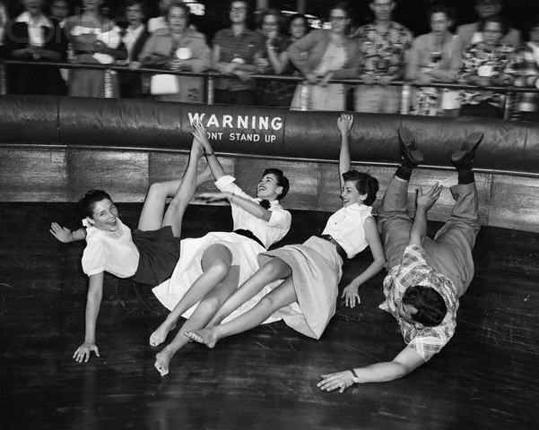 People on Whirling Rotor Ride