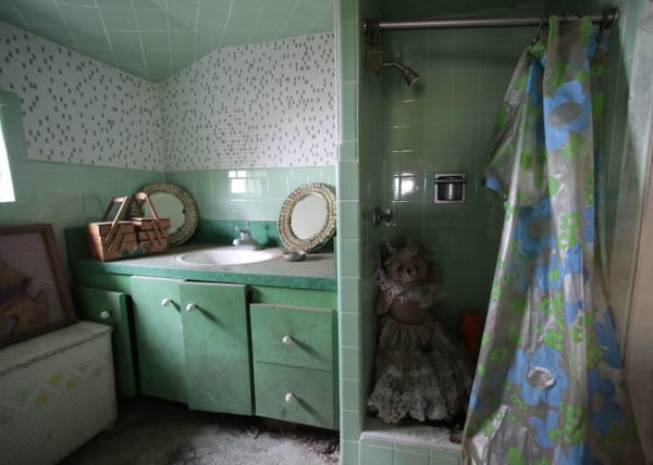 The scaled to size bathroom and full working shower in the Brick Midget House in Brick, NJ 4/30/15 (William Perlman | NJ Advance Media for NJ.com)