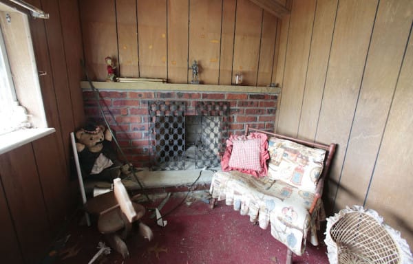 The fully functional fireplace in the living room in the Brick Midget House in Brick, NJ 4/30/15 (William Perlman | NJ Advance Media for NJ.com)