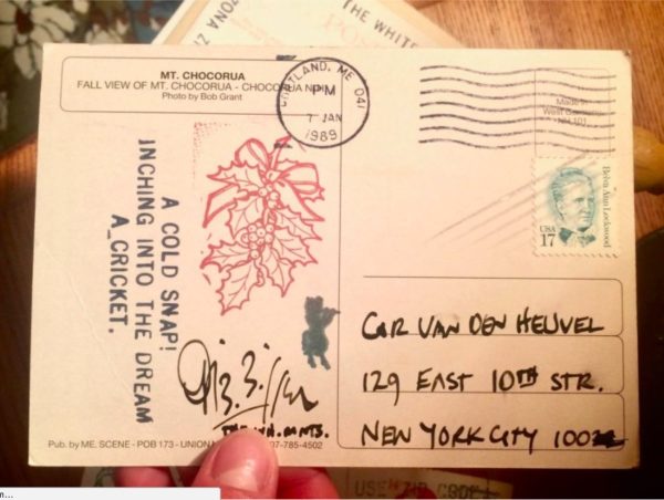 Found in an NYC Junk Shop: Forgotten Postcards between Two Haiku Masters