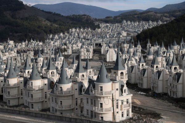 Oh, just an Utterly Insane Ghost City of Fake French Chateaux