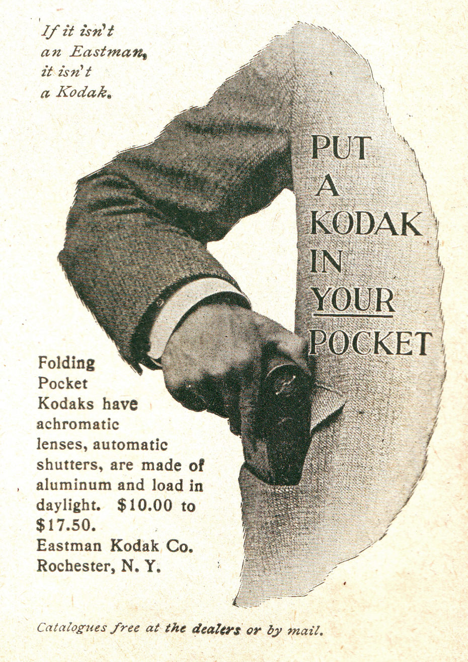 COMO O PICTORIALISMO FEZ DA FOTOGRAFIA ARTE Kodak pocket camera advertisement 1900