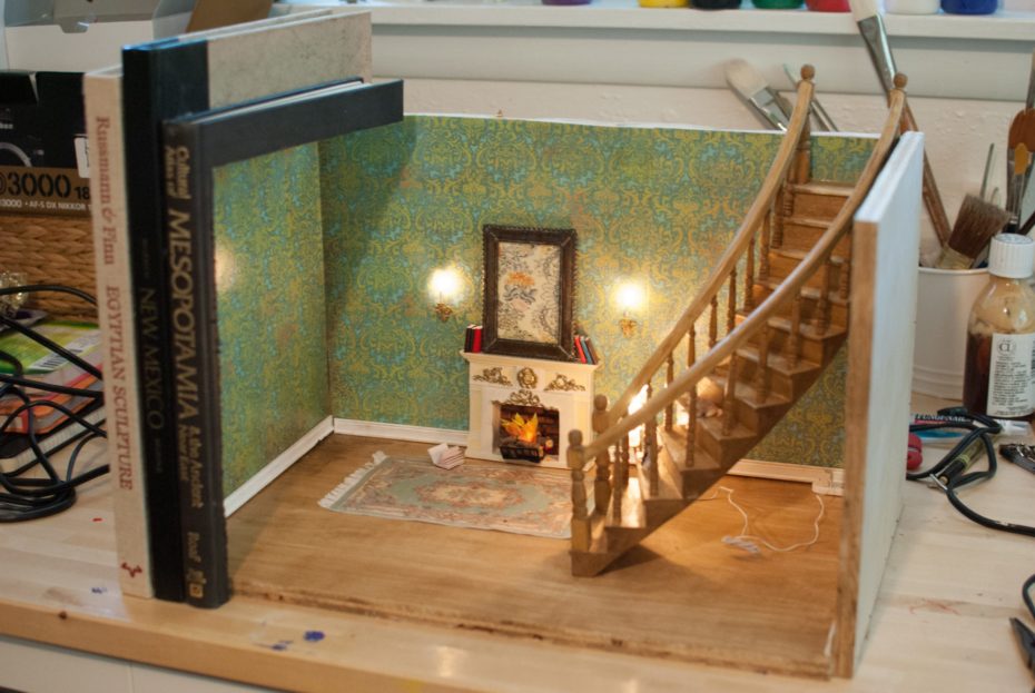 Book Nooks are Miniatures of familiar scenes or iamgined places