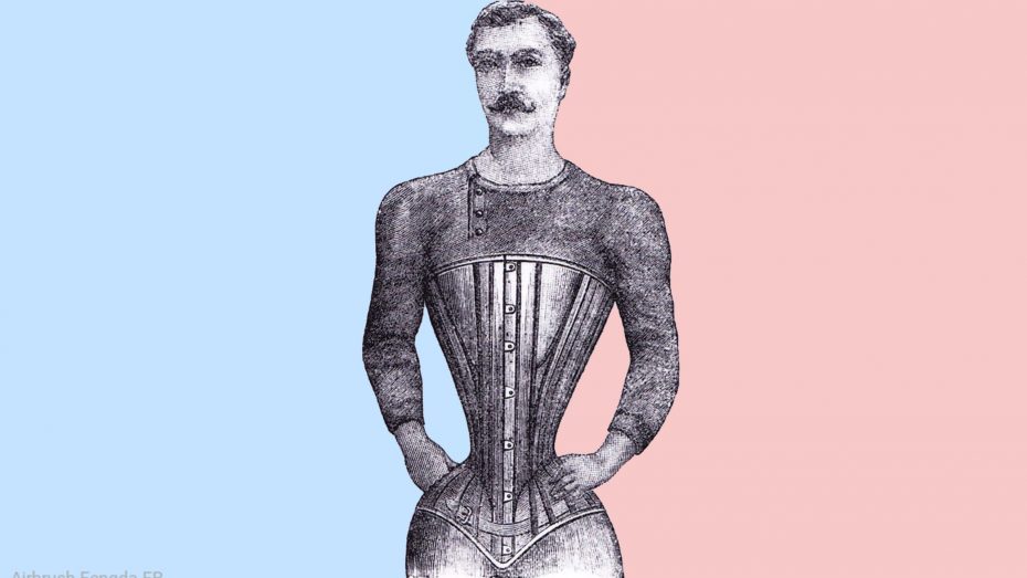 Corset for men to enhance the classic male figure