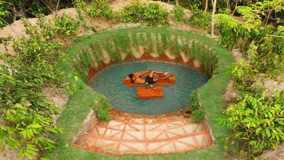The Curious Youtubers Building Fantasy Pools and Secret Temples By Hand